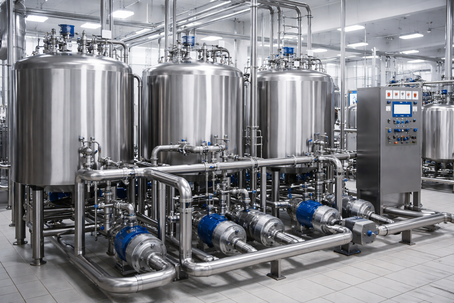Limpeza CIP industrial